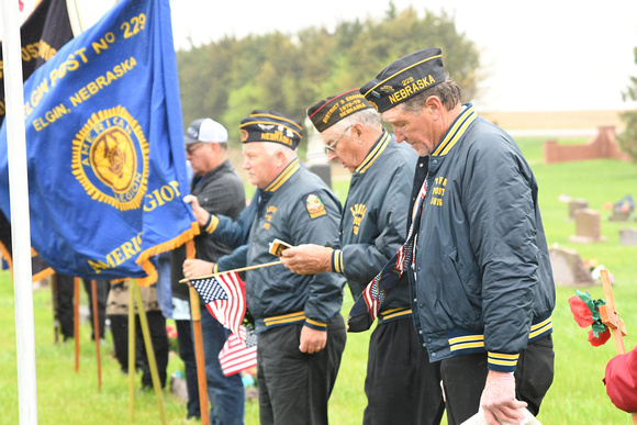 Memorial Day Program American Legion VFW Veterans of Foreign Wars Auxiliary West Cedar Valley St. Boniface Elgin Nebraska Antelope County Nebraska news Elgin Review 2020_0540